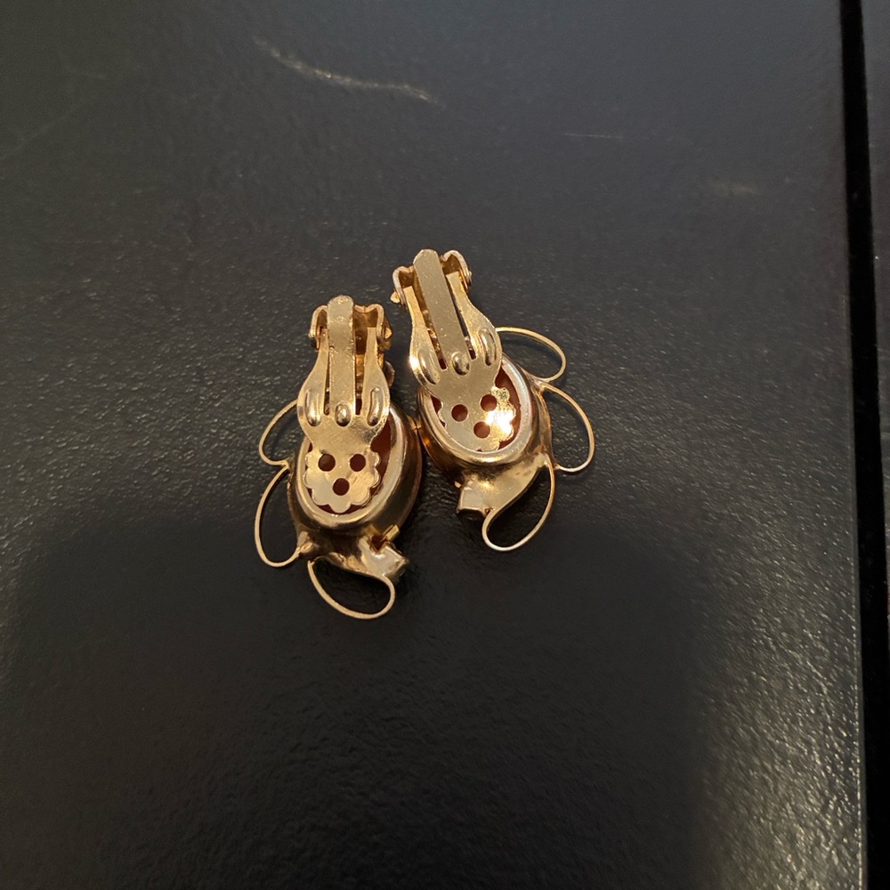 Elegant Multicolor Enamel Earrings - Picture 2 of 2